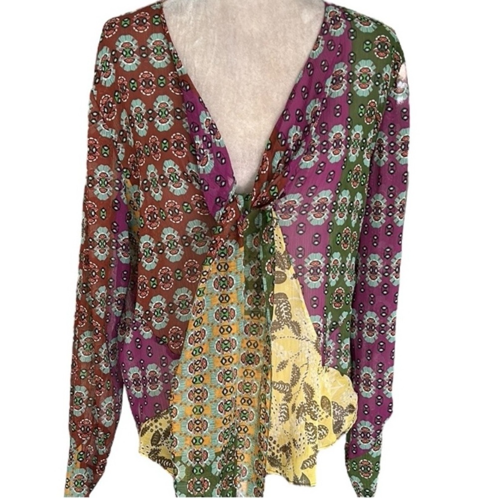 Zara | Multicolor Patterned Blouse - Picture 11 of 11